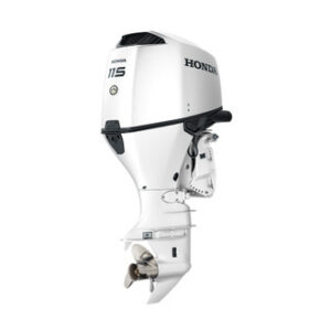 Honda 115hp White Outboard | Remote Mechanical, Electric Start, 25" Shaft | BF115JXRA