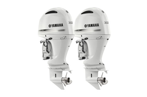 Twin Yamaha 200hp White Outboards